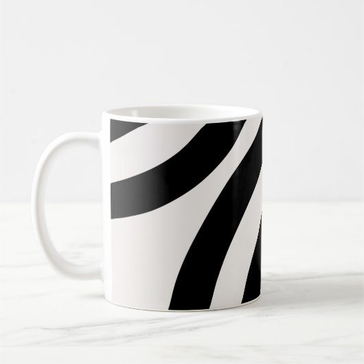 Mid Century Moderne Abstracte Arches zwart-wit Koffiemok (Links)