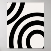 Mid Century Moderne Abstracte Arches zwart-wit Poster (Voorkant)