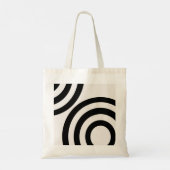 Mid Century Moderne Abstracte Arches zwart-wit Tote Bag (Achterkant)
