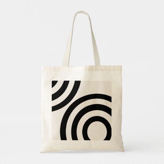Mid Century Moderne Abstracte Arches zwart-wit Tote Bag (Achterkant)