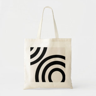 Mid Century Moderne Abstracte Arches zwart-wit Tote Bag