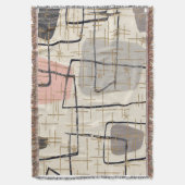 Mid Century Moderne Abstracte Blanket met schroefd Deken (Voorkant Verticaal)