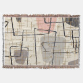 Mid Century Moderne Abstracte Blanket met schroefd Deken (Voorkant)