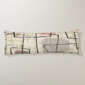 Mid Century Moderne Abstracte Body Pillow Lichaamskussen (Achterkant)