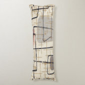 Mid Century Moderne Abstracte Body Pillow Lichaamskussen (Voorkant Verticaal)