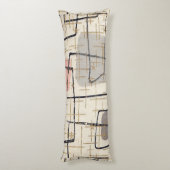 Mid Century Moderne Abstracte Body Pillow Lichaamskussen (Achterkant (Verticaal))