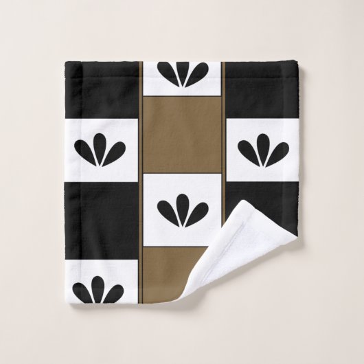 Mid Century Moderne Abstracte geometrie Bad Handdoek (Wasdoekje)