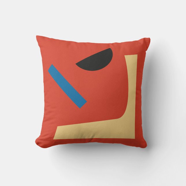 Mid Century Moderne Abstracte geometrische multi-k Kussen (Voorkant)