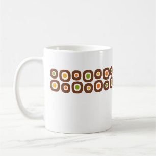 Mid Century Moderne Abstracte geometrische patrone Koffiemok
