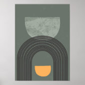 Mid Century Moderne Abstracte geometrische Poster (Voorkant)