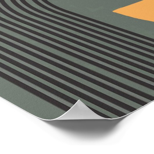 Mid Century Moderne Abstracte geometrische Poster (Hoek)