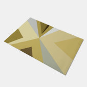Mid Century Moderne Abstracte Gold Deurmat (Schuin)