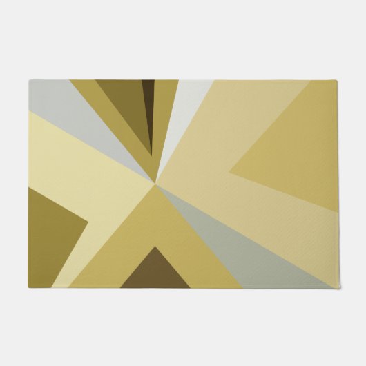 Mid Century Moderne Abstracte Gold Deurmat (Voorkant)