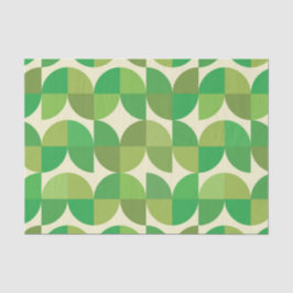 Mid Century Moderne Abstracte groene vormen Tissuepapier