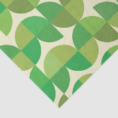 Mid Century Moderne Abstracte groene vormen Tissuepapier (Detail)