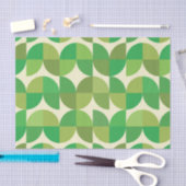 Mid Century Moderne Abstracte groene vormen Tissuepapier (Craft)