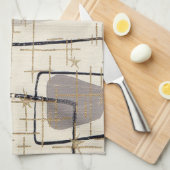 Mid Century Moderne Abstracte keukenhanddoeken (Quarter Fold)