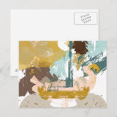 Mid Century Moderne Abstracte Kunst Fantasy Sci Fi Briefkaart (Voorkant / Achterkant)