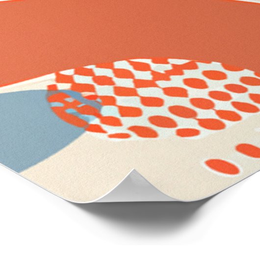 Mid Century Moderne Abstracte Kunst Poster (Hoek)