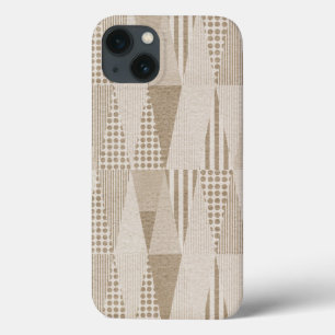 Mid Century Moderne Abstracte Neutrale Druk iPhone 13 Hoesje