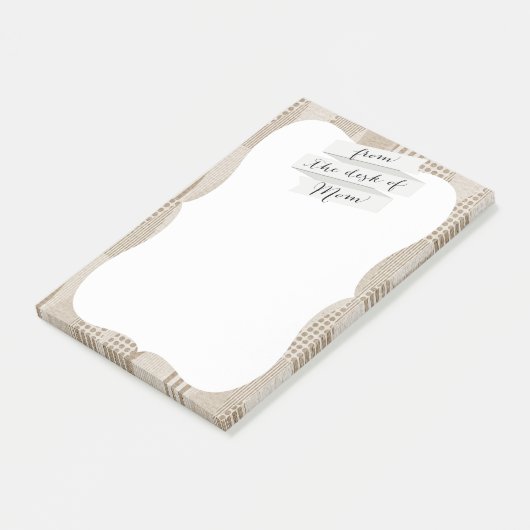 Mid Century Moderne Abstracte Neutrale Druk Post-it® Notes (Schuin)