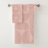 Mid Century Moderne Abstracte Patroon Blush Pink