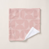 Mid Century Moderne Abstracte Patroon Blush Pink Bad Handdoek (Wasdoekje)