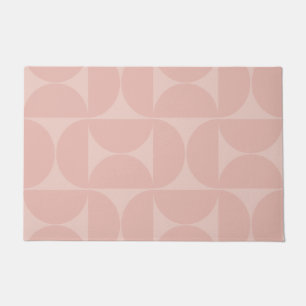 Mid Century Moderne Abstracte Patroon Blush Pink Deurmat