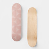 Mid Century Moderne Abstracte Patroon Blush Pink Persoonlijk Skateboard (Voorkant)