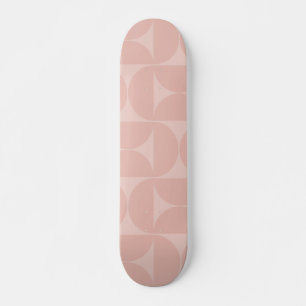 Mid Century Moderne Abstracte Patroon Blush Pink Persoonlijk Skateboard