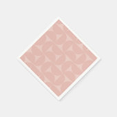 Mid Century Moderne Abstracte Patroon Blush Pink Servet (Hoek)