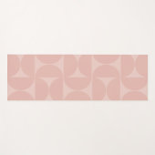 Mid Century Moderne Abstracte Patroon Blush Pink Yogamat (Voorkant (horizontaal))