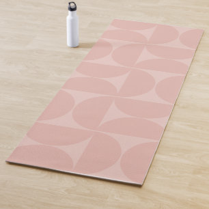 Mid Century Moderne Abstracte Patroon Blush Pink Yogamat