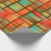 Mid Century Moderne Abstracte Pset Blue Green Red Cadeaupapier (Hoek)