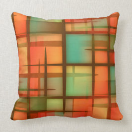 Mid Century Moderne Abstracte Pset Blue Green Red Kussen