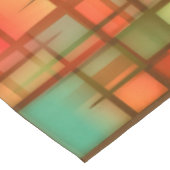 Mid Century Moderne Abstracte Pset Blue Green Red Tafelkleed (Gekanteld)