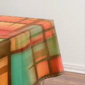 Mid Century Moderne Abstracte Pset Blue Green Red Tafelkleed (Voorbeeld)