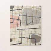 Mid Century Moderne Abstracte puzzle Legpuzzel (Verticaal)