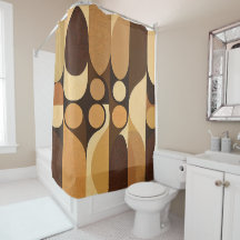 Mid Century Moderne Abstracte Retro Brown Earth To