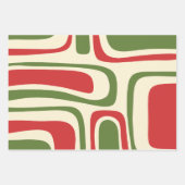 Mid Century Moderne Abstracte Retro Kerstmis Inpakpapier Vel (Voorkant)