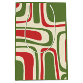 Mid Century Moderne Abstracte Retro Kerstmis Medium Cadeauzakje (Voorkant)