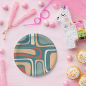 Mid Century Moderne Abstracte Retro Palm Springs Papieren Bordje (Feest)