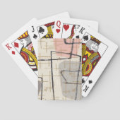 Mid Century Moderne Abstracte speelkaarten (Achterkant)