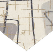 Mid Century Moderne Abstracte Tafel Runner Korte Tafelloper (Hoek)