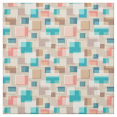 Mid Century Moderne Abstracte vierkantjes Stof (Swatch)