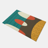 Mid Century Moderne Abstracte vinylkleurig Deurmat (Schuin)