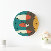 Mid Century Moderne Abstracte vinylkleurig Grote Klok (Huis)