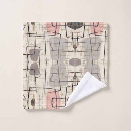Mid Century Moderne Abstracte washanddoekset Bad Handdoek (Wasdoekje)
