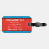 Mid Century Moderne Archery richt patroon Bagagelabel (Achterkant horizontaal)