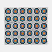 Mid Century Moderne Archery richt patroon Fleece Deken (Voorkant (Horizontaal))